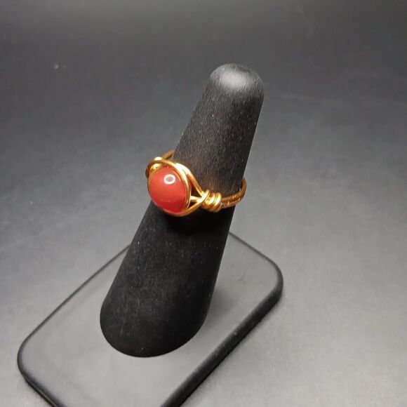 New Carnelian Crystal Gemstone Ring Size 7 New In Box - Picture 3 of 5